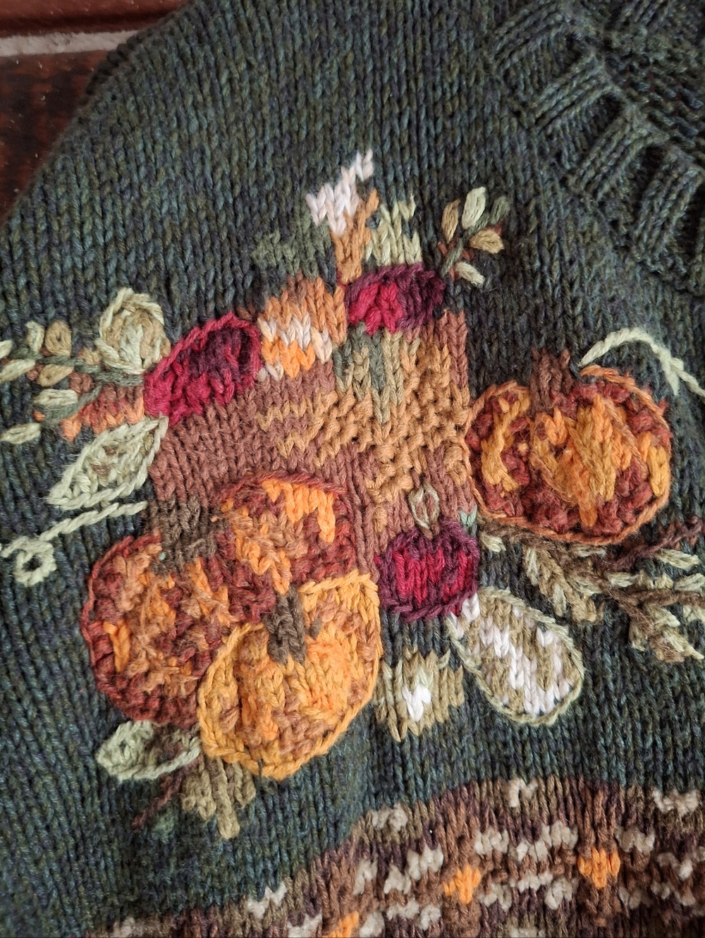 🐓Vintage Heirloom Collectible XL Rooster Farm Fall Cardigan - Picture 2 of 8